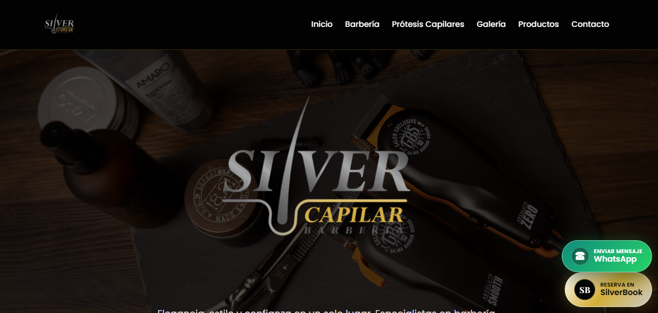 Página principal de Silver Capilar